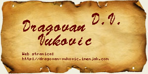 Dragovan Vuković vizit kartica